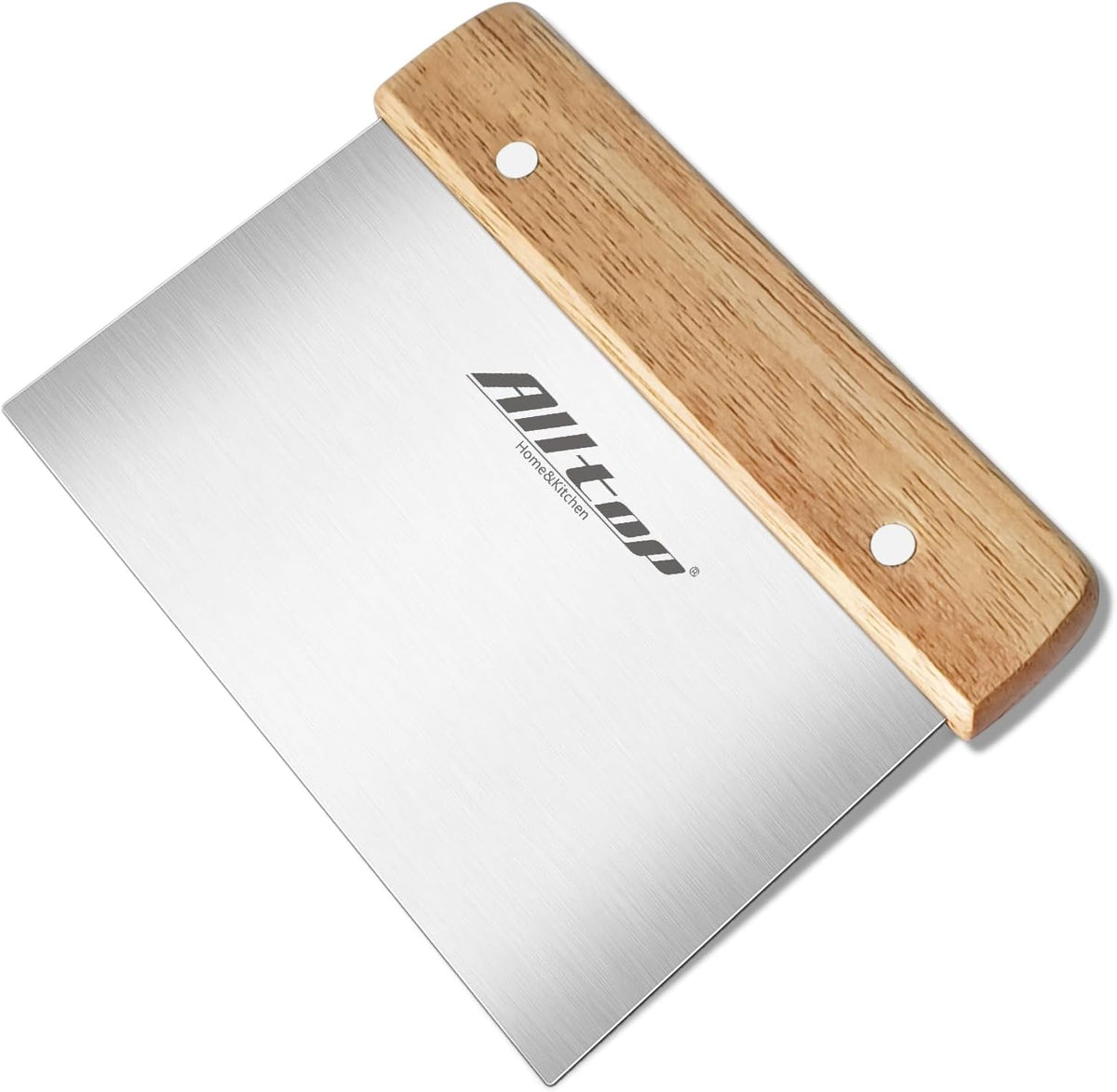 Dough Cutter – Premium Stainless Steel Food Scraper for Bread and Pastry – Bench Scraper with Ergonomic Wooden Handle – Multipurpose Kitchen Tool