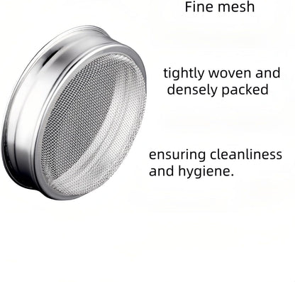 Stainless Steel Sifter with Lid - 80 Mesh Fine Sieve for Coffee Cocoa Matcha, 304 Food-Grade Powder Shaker, Baking Flour Sifter w/Ergonomic Handle, Dishwasher Safe Dry/Wet Ingredients Strainer (6.8oz)