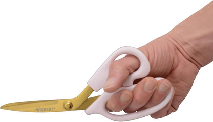 Titanium-Bonded Soft Handle Kitchen Shears for Herbs, Teal - 6.5-Inch Versatile Kitchen Shears with Precision Cutting Tips and Built-In Herb stripper for Easy Handling and Comfort