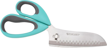 Titanium-Bonded Soft Handle Kitchen Shears for Herbs, Teal - 6.5-Inch Versatile Kitchen Shears with Precision Cutting Tips and Built-In Herb stripper for Easy Handling and Comfort