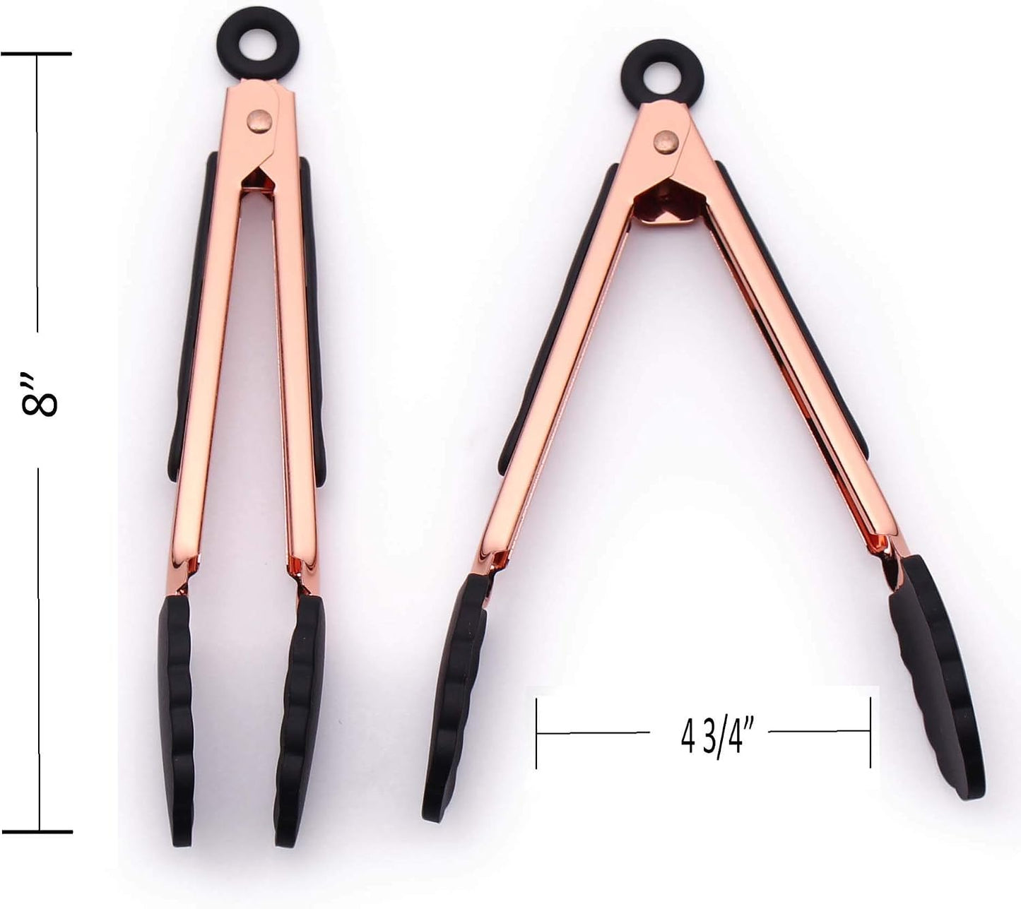 Stainless Steel Silicone Tipped Kitchen & BBQ Tongs Set, 3 Pc Utensils, Grey