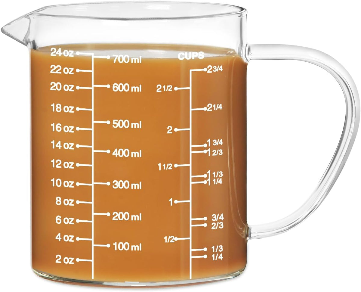 2 Cup Glass Measuring Cup (0.5L), High Borosilicate Glass Measuring Cup