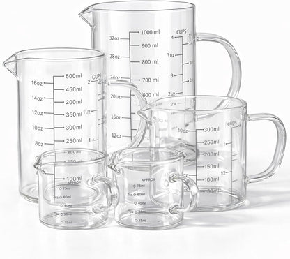 2 Cup Glass Measuring Cup (0.5L), High Borosilicate Glass Measuring Cup