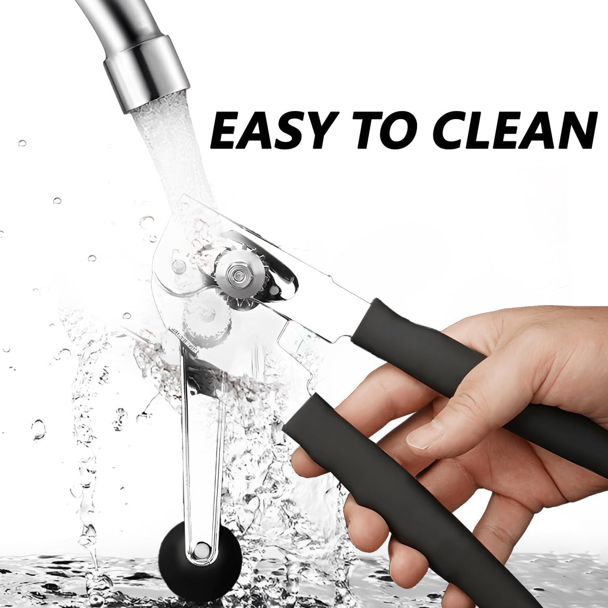 [Upgrade] Commercial Can Opener, Durable All-Steel Construction - Hand Crank Can Opener with Magnet, Comfortable Extra-long Handles, Oversized Knob, Professional Ergonomic & Easy for Big Cans