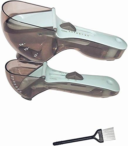 2pcs/set Adjustable Measuring Spoons，Large Tablespoon & Small Teaspoon - Metric ML,OZ and Cup - Magnetic