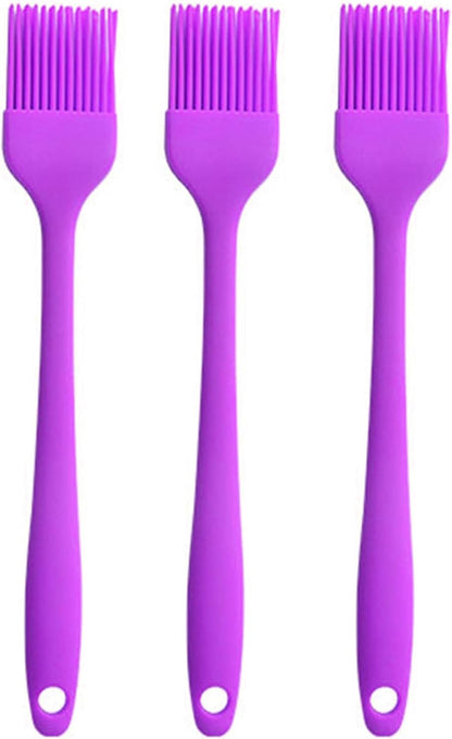 Silicone brush, Oil Brush for BBQ Kitchen Cooking Baking and Grilling (2 PCS,pink)