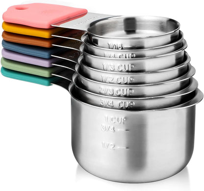 Magnetic Measuring Cups Set of 7 Stainless Steel Stackable Measuring Cups