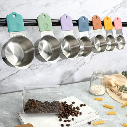 Magnetic Measuring Cups Set of 7 Stainless Steel Stackable Measuring Cups