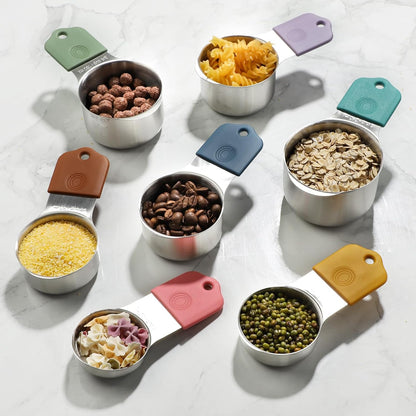 Magnetic Measuring Cups Set of 7 Stainless Steel Stackable Measuring Cups