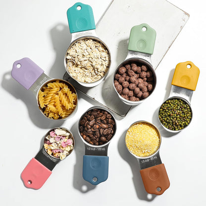 Magnetic Measuring Cups Set of 7 Stainless Steel Stackable Measuring Cups