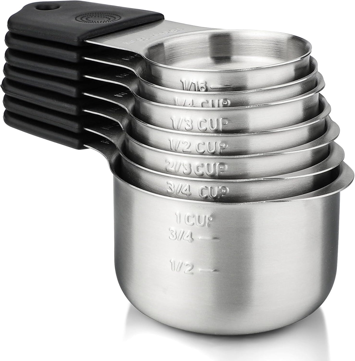Magnetic Measuring Cups Set of 7 Stainless Steel Stackable Measuring Cups