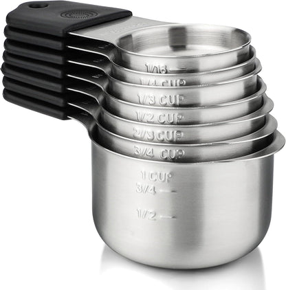 Magnetic Measuring Cups Set of 7 Stainless Steel Stackable Measuring Cups