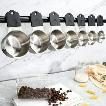 Magnetic Measuring Cups Set of 7 Stainless Steel Stackable Measuring Cups