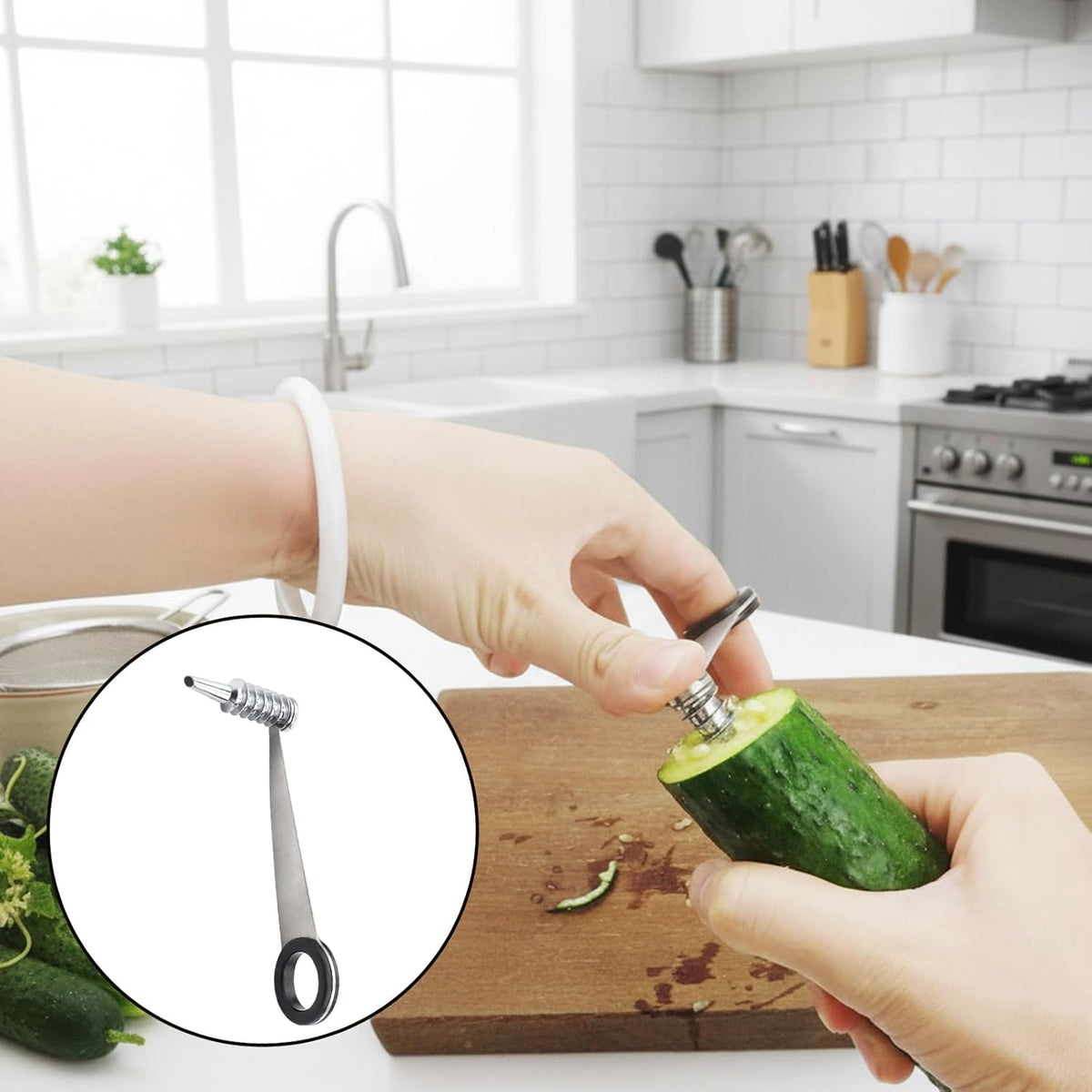 Potato Peeler, Stainless Steel Peeler, 6 Pcs Spiral Cutter Set, Spiral Cutter for Vegetable Preparation, Stainless Steel Vegetable Peeler with Plastic Spiralizers for Kitchen Tasks