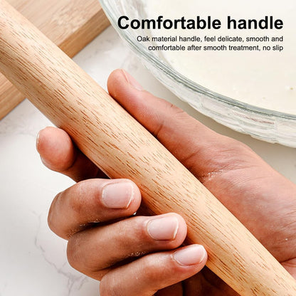 Danish Dough Whisk, 13 inch Sourdough Whisk Stainless Steel Bread Dough Mixer with Smooth Wooden Handle, Sourdough Stirring Stick Bread Making Tool(SIZE:Double Eye)