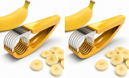 Banana Slicer,ABS Stainless Steel Banana Cutter for Fruit