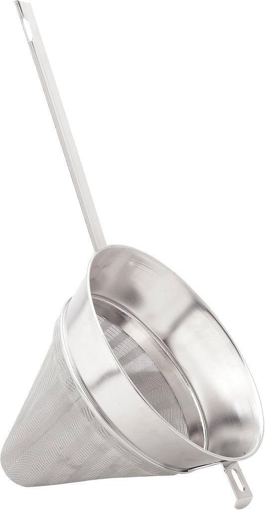 Kitchen Chinois Fine-Mesh Cone Sieve, 18/8 Stainless Steel, For Straining Sauces, Soups, And Purees, 7-Inch Diameter