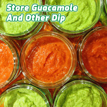 Guacamole Keeper(1 Pcs), Guacamole Bowls, Avocado Keeper Fresh Guacamole Plastic Kitchen Storage Container with Air Tight Lid, 3-in-1 Avocado Slicer and Cleaning sponge