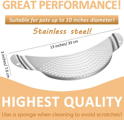 2 Pieces Pot Strainer with Handle for Pan,Fits Up to 10 in
