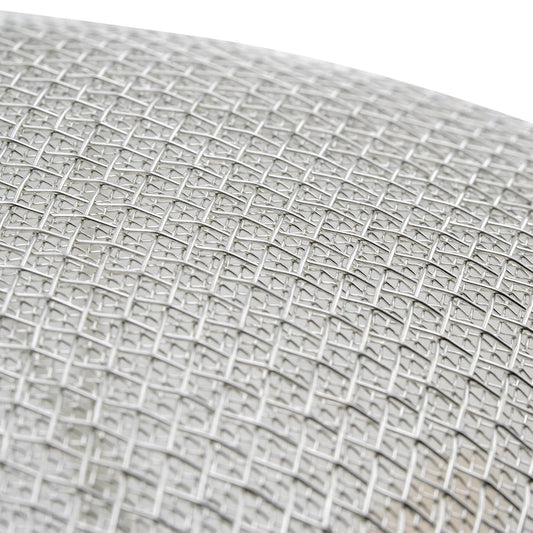 Strainer, 14-Inch Diameter, Reinforced Double Mesh, Medium, Nickel, Tan