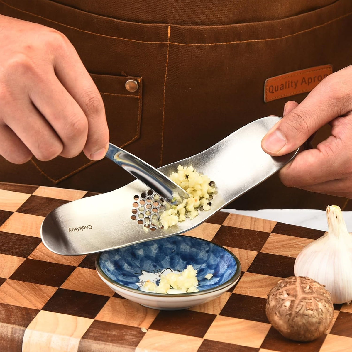Garlic Press Rocker Set -304 Stainless Steel Premium