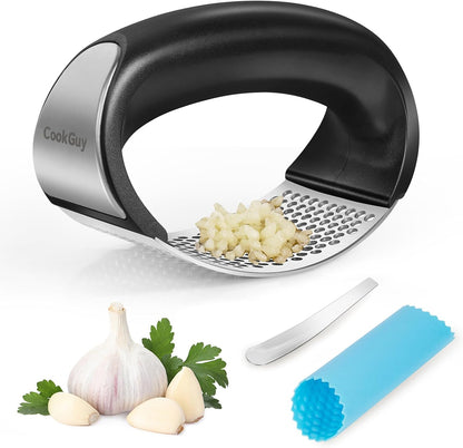 Garlic Press Rocker Set -304 Stainless Steel Premium
