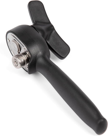 Safety Can Opener - Smooth Edge Manual Can Opener with Ergonomic Handle for Easy Use, Lid Resealable Design, Eliminates Sharp Edges