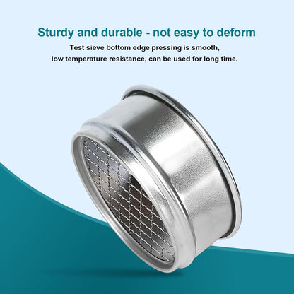 4" (10cm) 304 Stainless Steel Lab Sieve, 80 Mesh (0.2mm) Screen Sifter - Colors A