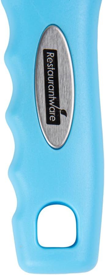 Vegetable Peeler 1 Count 7.5 x 1.5 x 0.5 Inches Stainless Steel Kitchen Peeler With Ergonomic Soft Grip Handle And Swivel Blade, Durable Blue For Fruits And Veggies