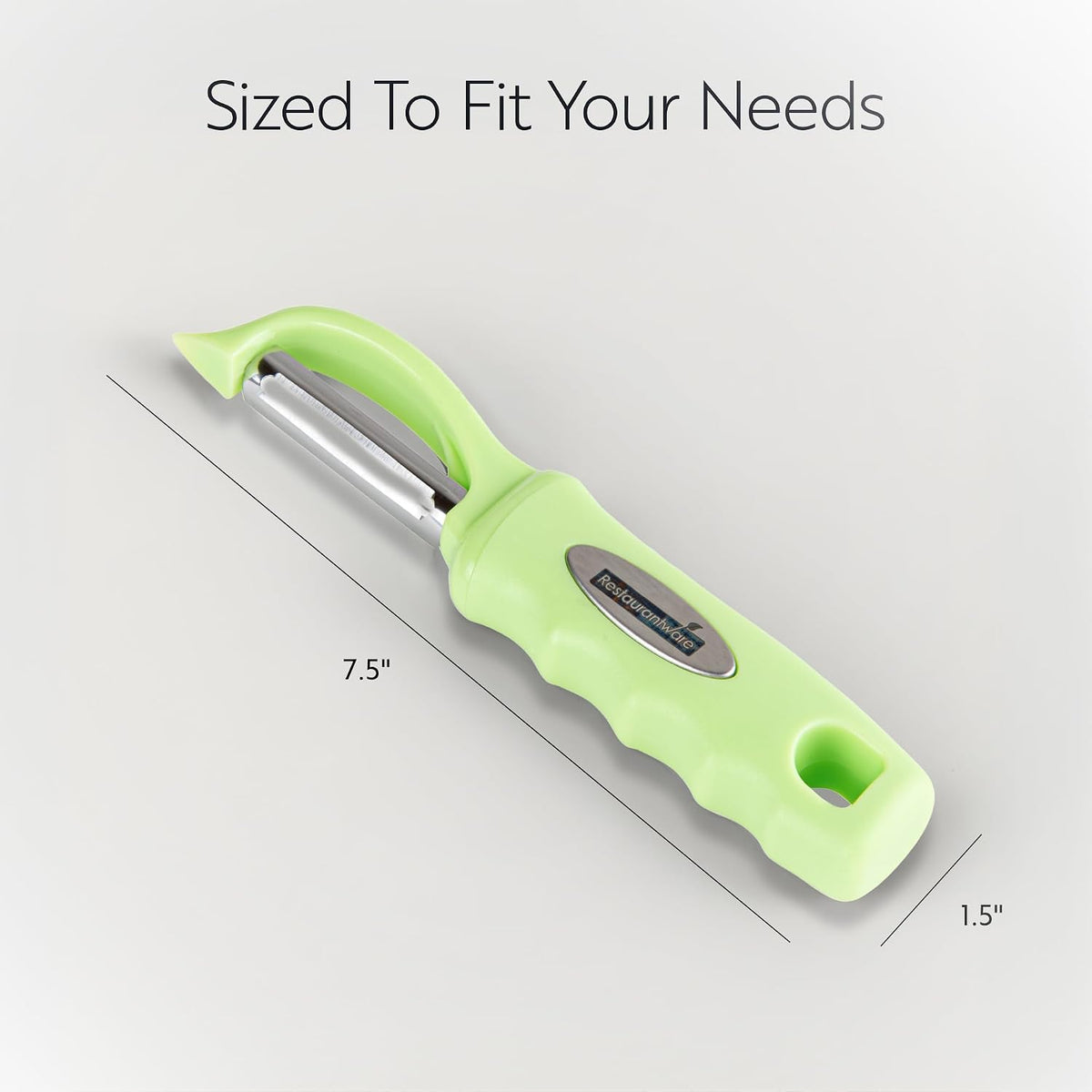 Vegetable Peeler 1 Count 7.5 x 1.5 x 0.5 Inches Stainless Steel Kitchen Peeler With Ergonomic Soft Grip Handle And Swivel Blade, Durable Blue For Fruits And Veggies