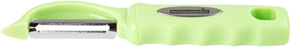 Vegetable Peeler 1 Count 7.5 x 1.5 x 0.5 Inches Stainless Steel Kitchen Peeler With Ergonomic Soft Grip Handle And Swivel Blade, Durable Blue For Fruits And Veggies