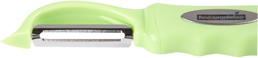Vegetable Peeler 1 Count 7.5 x 1.5 x 0.5 Inches Stainless Steel Kitchen Peeler With Ergonomic Soft Grip Handle And Swivel Blade, Durable Blue For Fruits And Veggies