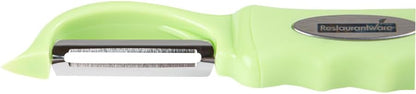 Vegetable Peeler 1 Count 7.5 x 1.5 x 0.5 Inches Stainless Steel Kitchen Peeler With Ergonomic Soft Grip Handle And Swivel Blade, Durable Blue For Fruits And Veggies