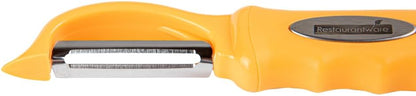 Vegetable Peeler 1 Count 7.5 x 1.5 x 0.5 Inches Stainless Steel Kitchen Peeler With Ergonomic Soft Grip Handle And Swivel Blade, Durable Blue For Fruits And Veggies