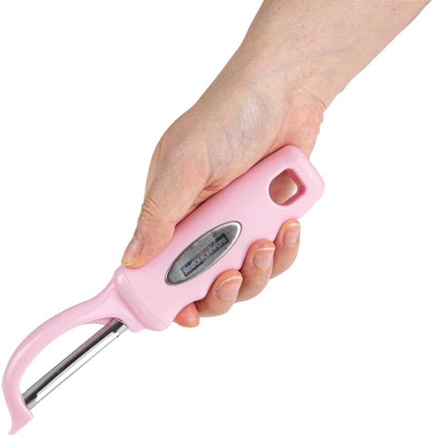 Vegetable Peeler 1 Count 7.5 x 1.5 x 0.5 Inches Stainless Steel Kitchen Peeler With Ergonomic Soft Grip Handle And Swivel Blade, Durable Blue For Fruits And Veggies