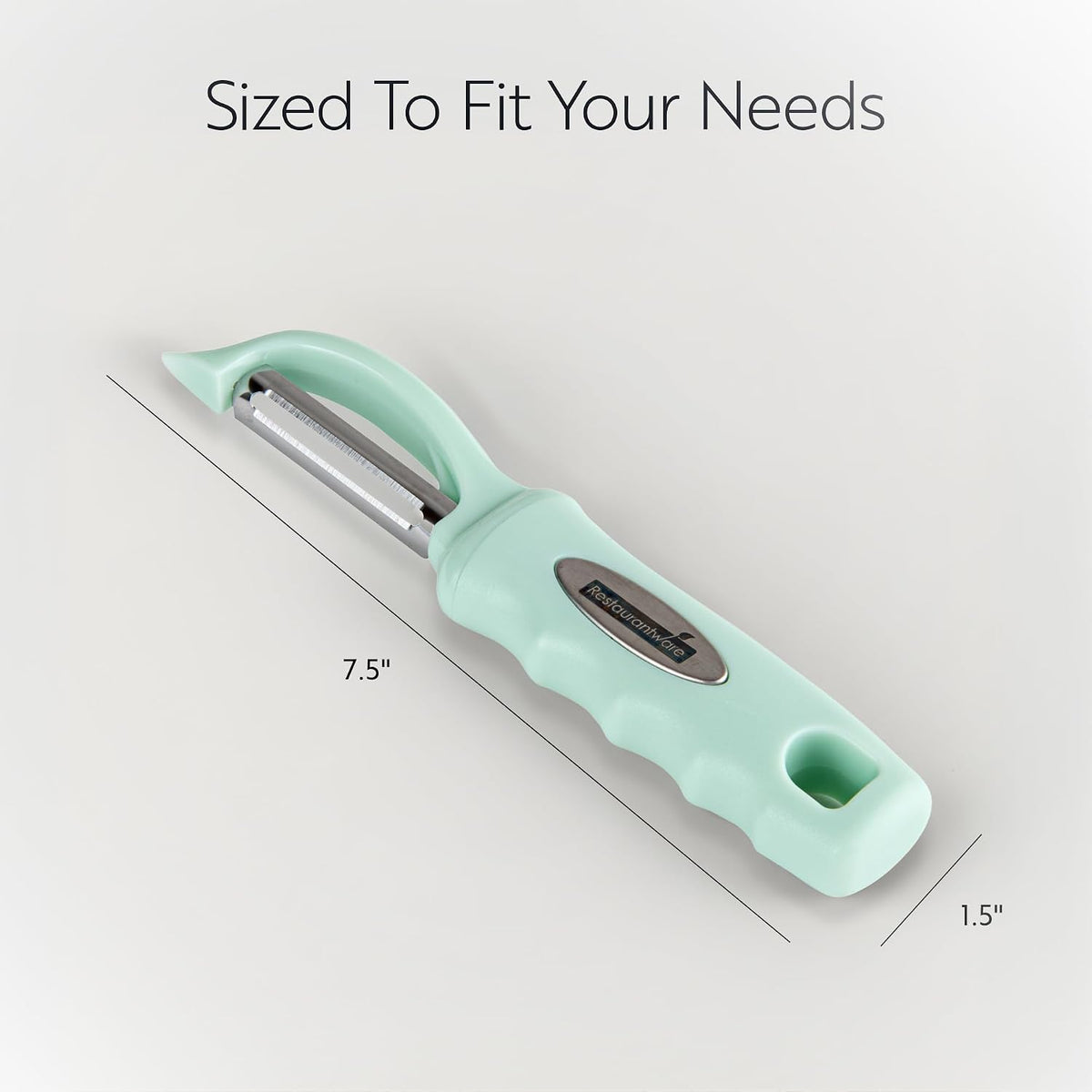 Vegetable Peeler 1 Count 7.5 x 1.5 x 0.5 Inches Stainless Steel Kitchen Peeler With Ergonomic Soft Grip Handle And Swivel Blade, Durable Blue For Fruits And Veggies