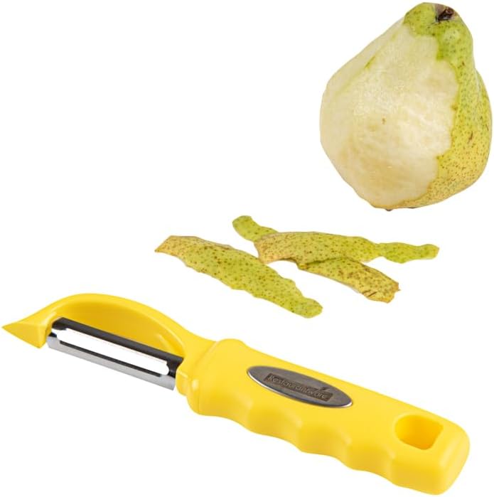 Vegetable Peeler 1 Count 7.5 x 1.5 x 0.5 Inches Stainless Steel Kitchen Peeler With Ergonomic Soft Grip Handle And Swivel Blade, Durable Blue For Fruits And Veggies
