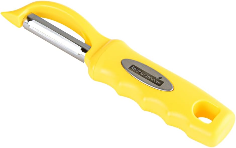Vegetable Peeler 1 Count 7.5 x 1.5 x 0.5 Inches Stainless Steel Kitchen Peeler With Ergonomic Soft Grip Handle And Swivel Blade, Durable Blue For Fruits And Veggies