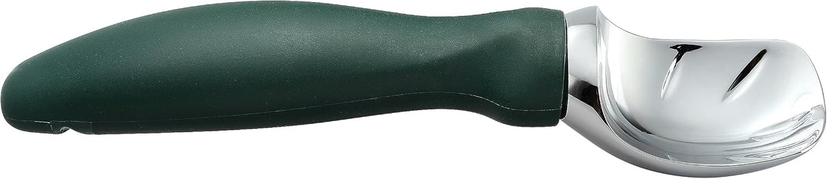 Heavy Duty Metal Ice Cream Scoop with Soft Grip Handle, Black