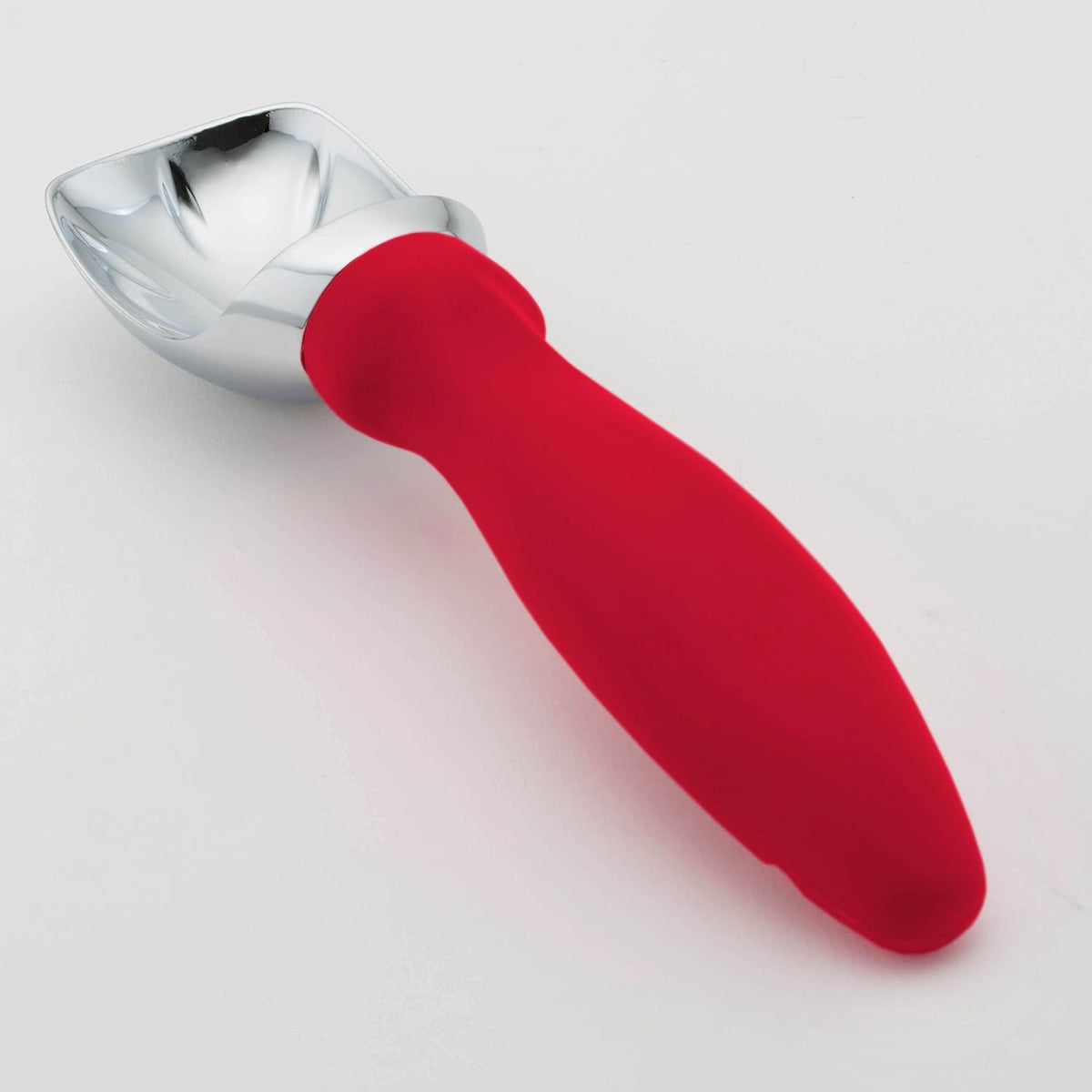 Heavy Duty Metal Ice Cream Scoop with Soft Grip Handle, Black