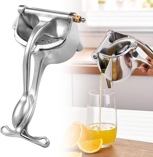 Heavy Duty Manual Fruit Juicer Press, 2026 New Hand Press Citrus Squeezer With Large Capacity Bowl, Detachable Aluminum Alloy Juice Extractor for Oranges Lemons and Other Fruits (1)