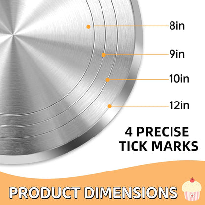 Cake Decorating Kit 35 Pieces - 24 Piping Tips Set with 12 Inch Turntable, Reusable Pastry Bag, Icing Spatula, Scraper, Couplers - Baking Tools for Beginners, Professional Cake Decorating Supplies