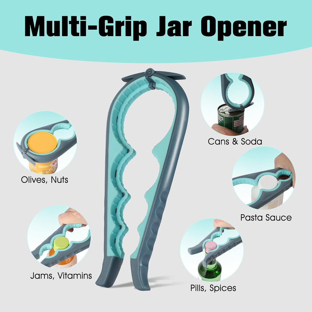 Jar Opener for Weak Hands, Seniors with Arthritis, Blue