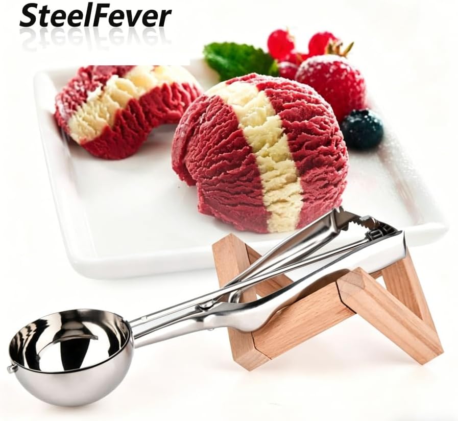 3 Pcs 3 Size Cookie Scoop Set Stainless Steel Ice Cream Scoop (1.6" + 2" + 2.4")
