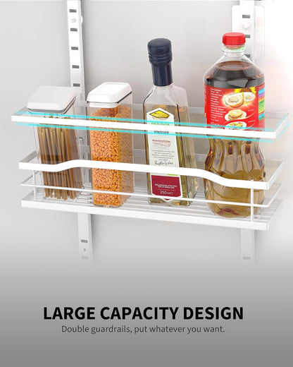 9-Tier Over The Door Pantry Organizer, Pantry Organization and Storage, Black Hanging Basket Wall Spice Rack Seasoning Shelves, Home & Kitchen Bedroom Bathroom House Essentials