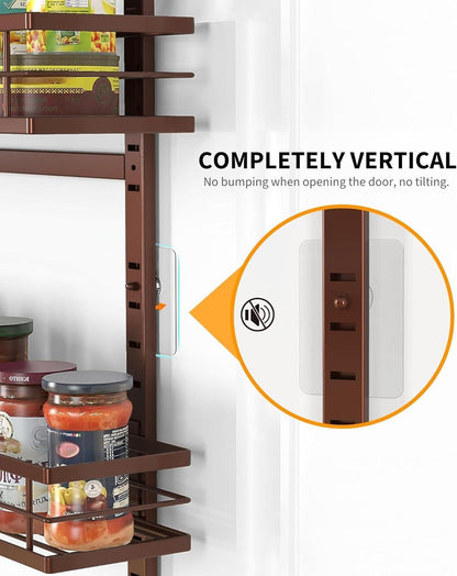 9-Tier Over The Door Pantry Organizer, Pantry Organization and Storage, Black Hanging Basket Wall Spice Rack Seasoning Shelves, Home & Kitchen Bedroom Bathroom House Essentials