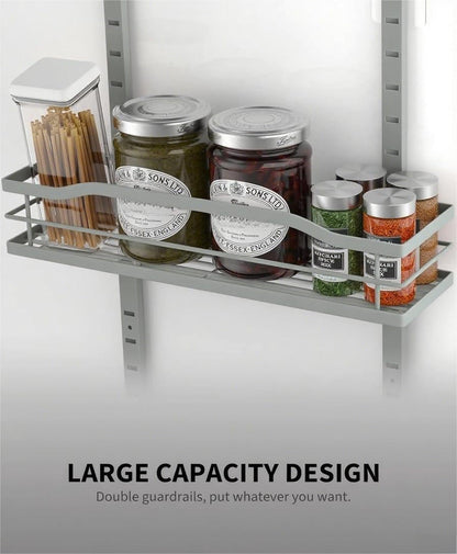 9-Tier Over The Door Pantry Organizer, Pantry Organization and Storage, Black Hanging Basket Wall Spice Rack Seasoning Shelves, Home & Kitchen Bedroom Bathroom House Essentials