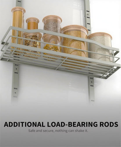 9-Tier Over The Door Pantry Organizer, Pantry Organization and Storage, Black Hanging Basket Wall Spice Rack Seasoning Shelves, Home & Kitchen Bedroom Bathroom House Essentials