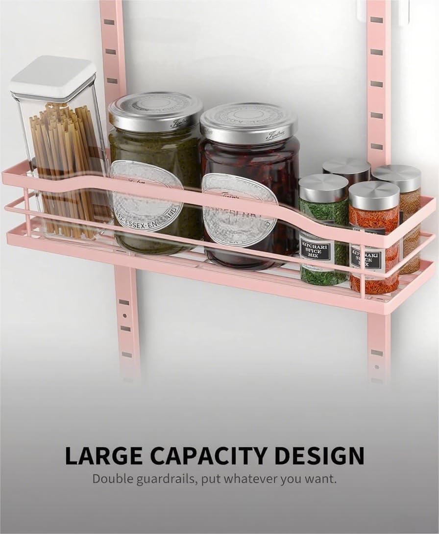 9-Tier Over The Door Pantry Organizer, Pantry Organization and Storage, Black Hanging Basket Wall Spice Rack Seasoning Shelves, Home & Kitchen Bedroom Bathroom House Essentials