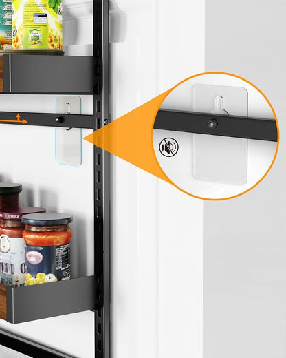 9-Tier Over The Door Pantry Organizer, Pantry Organization and Storage, Black Hanging Basket Wall Spice Rack Seasoning Shelves, Home & Kitchen Bedroom Bathroom House Essentials